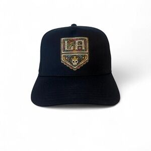 Violent Gentlemen LA Skull Shield Snapback Hat Black Adjustable VGHC Cap